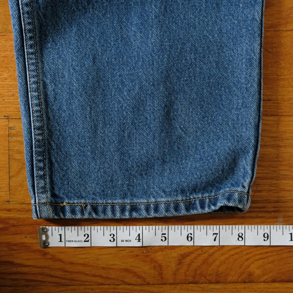 Levi's 540 Jeans Relaxed Straight Leg Blue Denim Zip Fly Mens 42x32 Vintage 90s - Picture 7 of 11